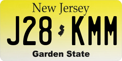 NJ license plate J28KMM