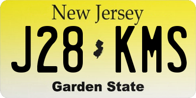 NJ license plate J28KMS
