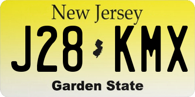 NJ license plate J28KMX