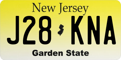 NJ license plate J28KNA
