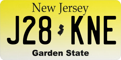 NJ license plate J28KNE