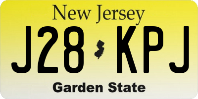 NJ license plate J28KPJ