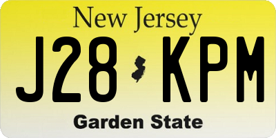 NJ license plate J28KPM