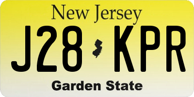 NJ license plate J28KPR