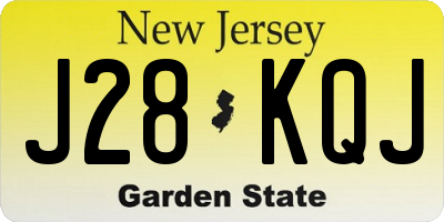 NJ license plate J28KQJ