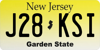 NJ license plate J28KSI