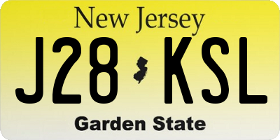 NJ license plate J28KSL