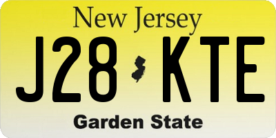 NJ license plate J28KTE