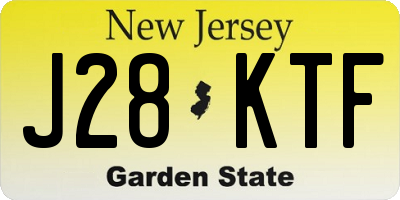 NJ license plate J28KTF