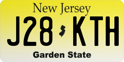NJ license plate J28KTH