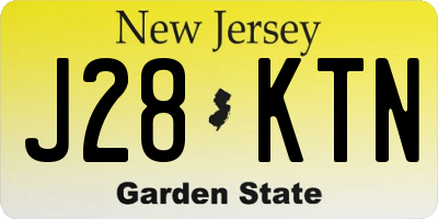 NJ license plate J28KTN