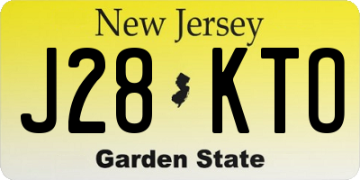 NJ license plate J28KTO