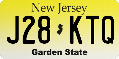 NJ license plate J28KTQ