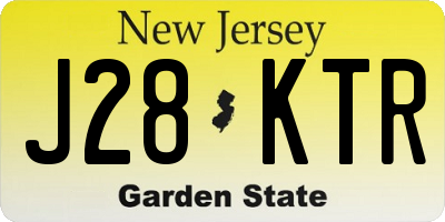 NJ license plate J28KTR