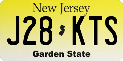 NJ license plate J28KTS