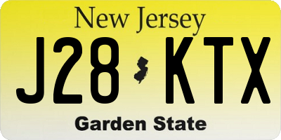 NJ license plate J28KTX