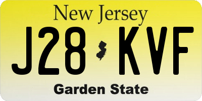 NJ license plate J28KVF