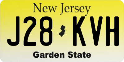 NJ license plate J28KVH