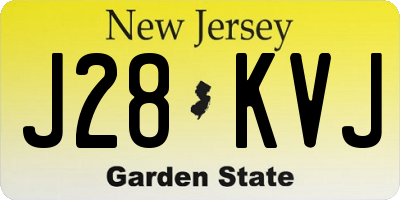 NJ license plate J28KVJ