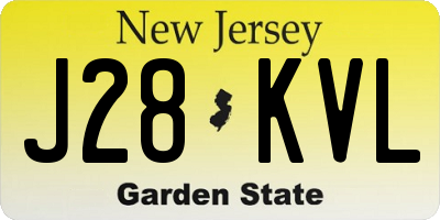 NJ license plate J28KVL