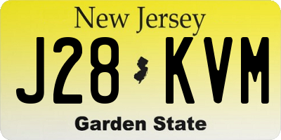 NJ license plate J28KVM