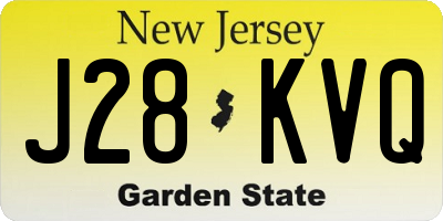NJ license plate J28KVQ