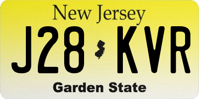 NJ license plate J28KVR