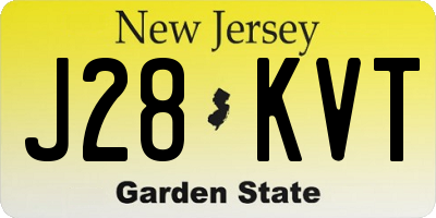 NJ license plate J28KVT