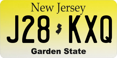 NJ license plate J28KXQ