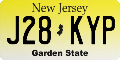 NJ license plate J28KYP