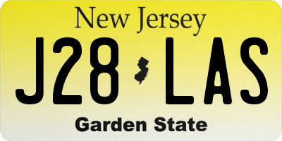 NJ license plate J28LAS