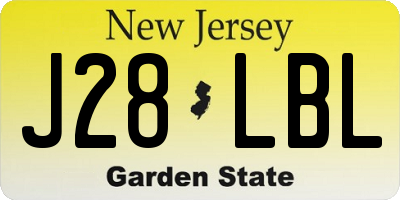 NJ license plate J28LBL