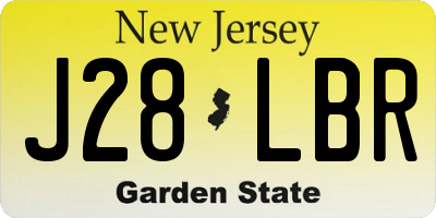 NJ license plate J28LBR
