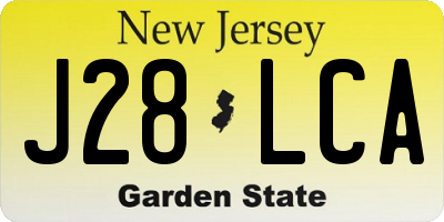 NJ license plate J28LCA