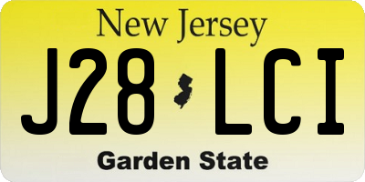 NJ license plate J28LCI