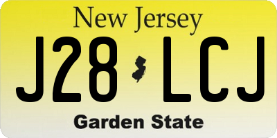 NJ license plate J28LCJ