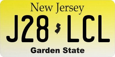 NJ license plate J28LCL