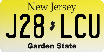 NJ license plate J28LCU