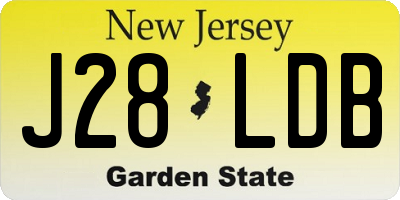 NJ license plate J28LDB