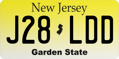 NJ license plate J28LDD