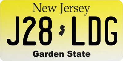 NJ license plate J28LDG