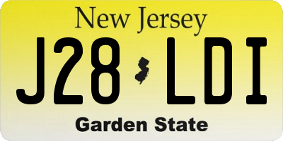 NJ license plate J28LDI