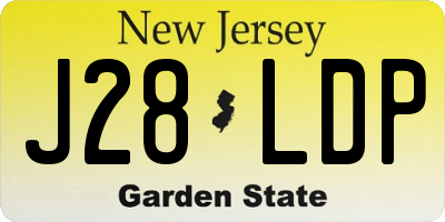 NJ license plate J28LDP