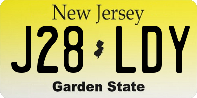NJ license plate J28LDY