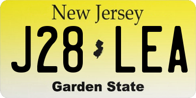 NJ license plate J28LEA