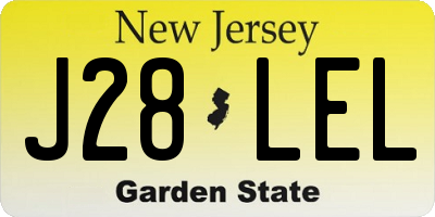 NJ license plate J28LEL