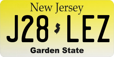 NJ license plate J28LEZ