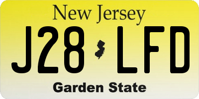 NJ license plate J28LFD