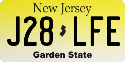 NJ license plate J28LFE