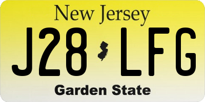 NJ license plate J28LFG